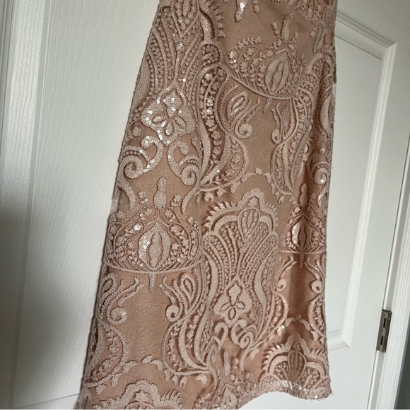 Jenny Yoo Lace Midi Dress - Size 2 Blush from Anthropologie - Picture 6 of 13